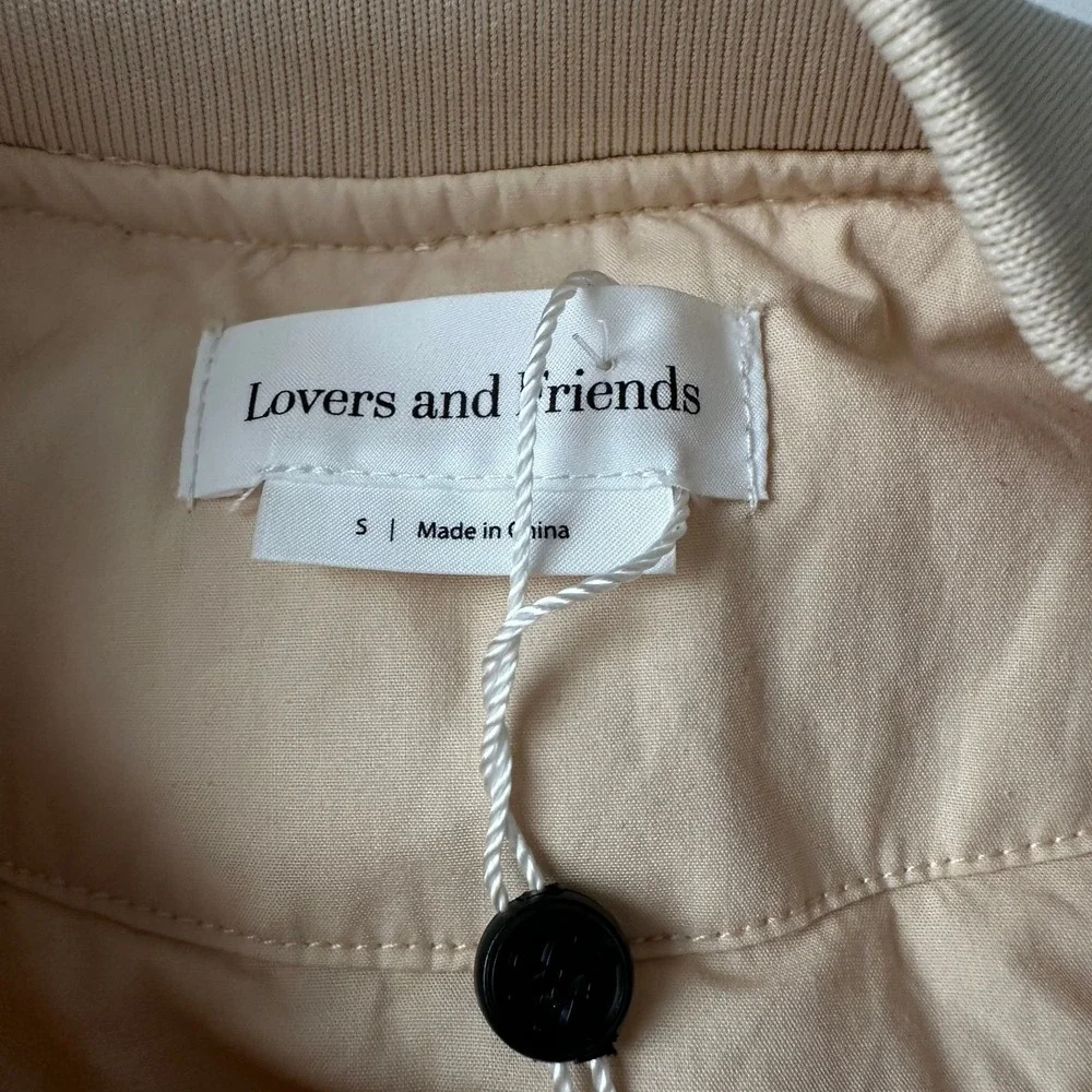 Lovers Friends x Lindsi Lane Revolve NWT Wren Zip Bomber Jacket Macadamia S‎